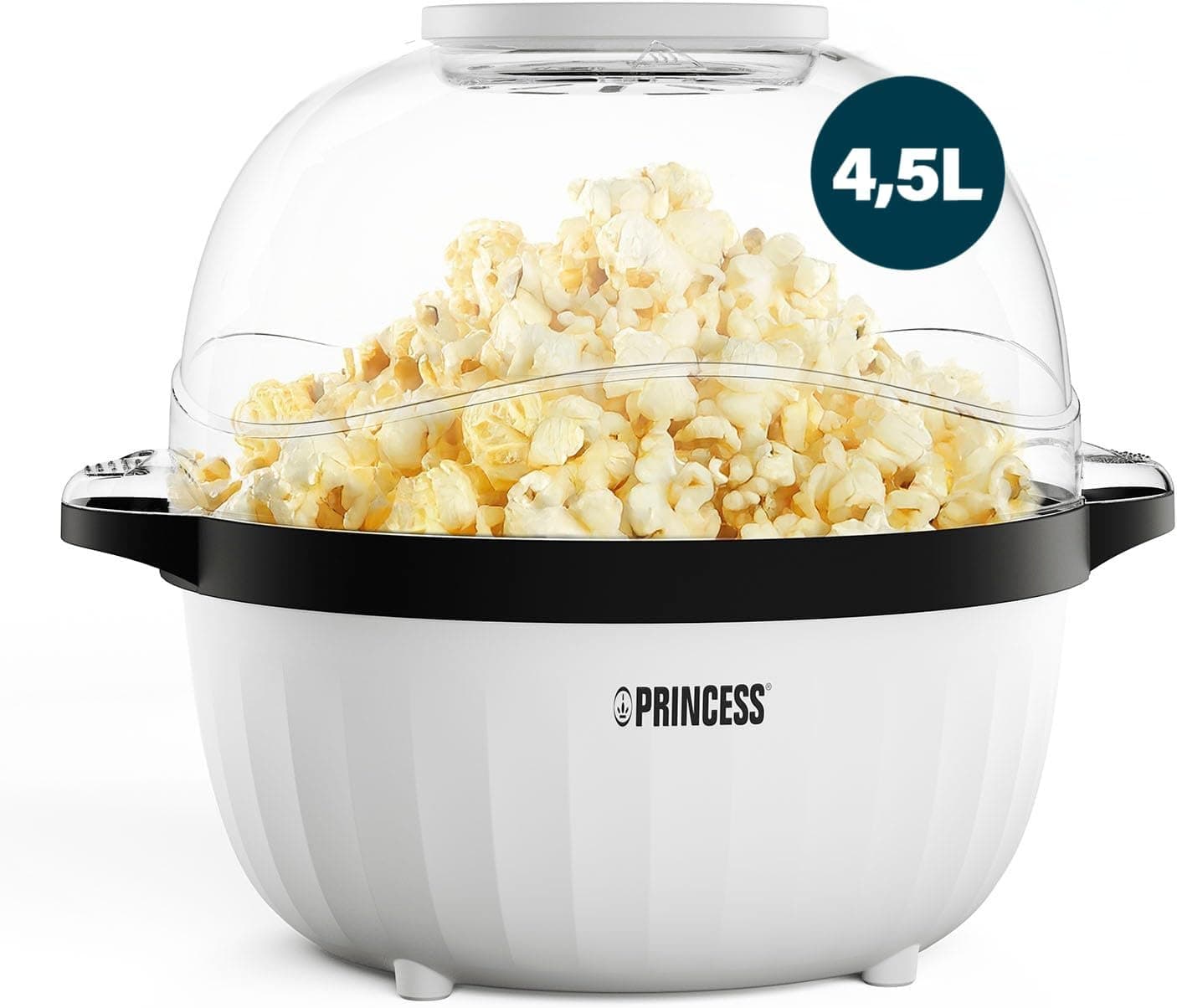 Princess 292980 | Máquina de pipocas com taça reversível 4,5 L e bandeja para manteiga