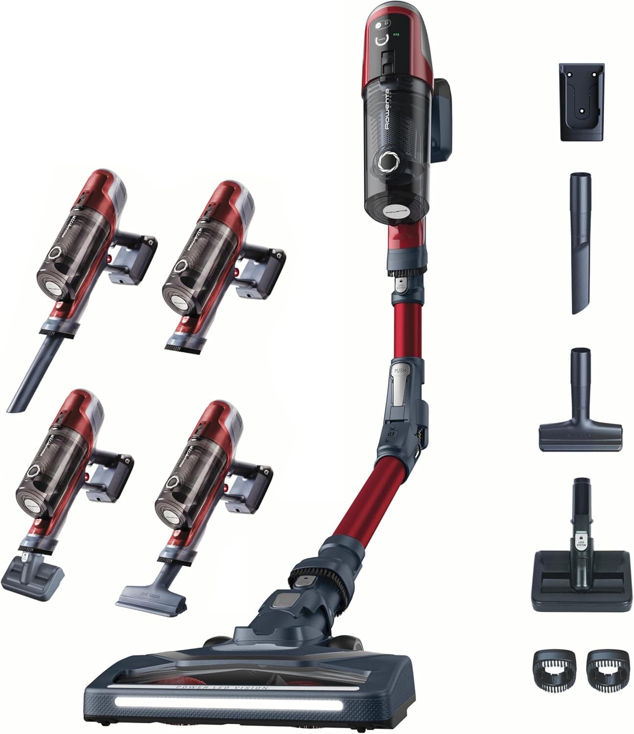 Rowenta XPert 6.60 Flex RH6471 | Aspirador vertical sem fios 3 em 1 com autonomia de 45 minutos e tubo flexível