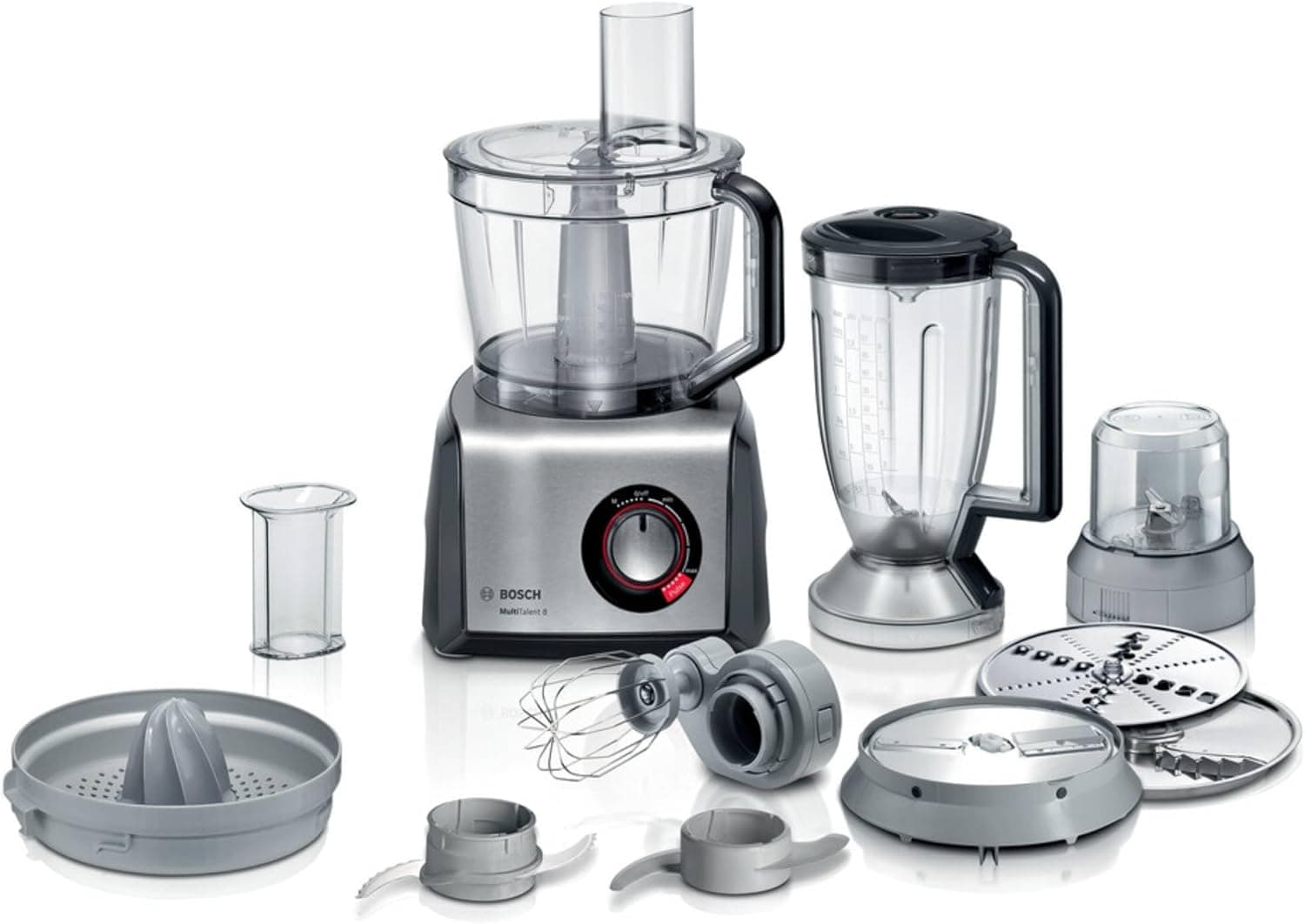 Bosch - Processador de alimentos, MultiTalent 8, 1250 W, preto, aço inoxidável, MC812M844