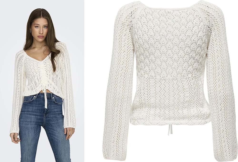 ONLY Knitted Pullover V-Neck Camisola para mulher