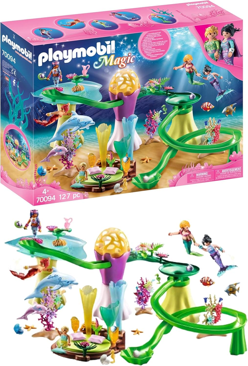 PLAYMOBIL Magic 70094 Cala de sereia com cúpula iluminada, a partir de 4 anos