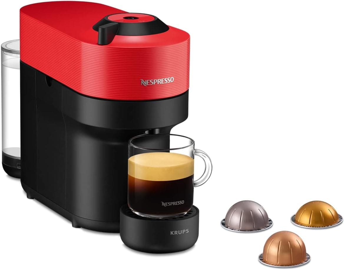 Krups Nespresso Cafeteira Kcharuca Vertuo POP Rouge cafeteira de cápsulas YY4888FD