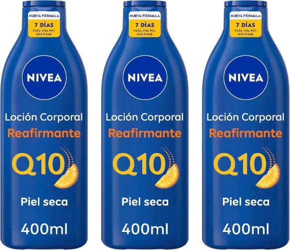 NIVEA Q10 Body Milk Reafirmante, 400 ml x 3
