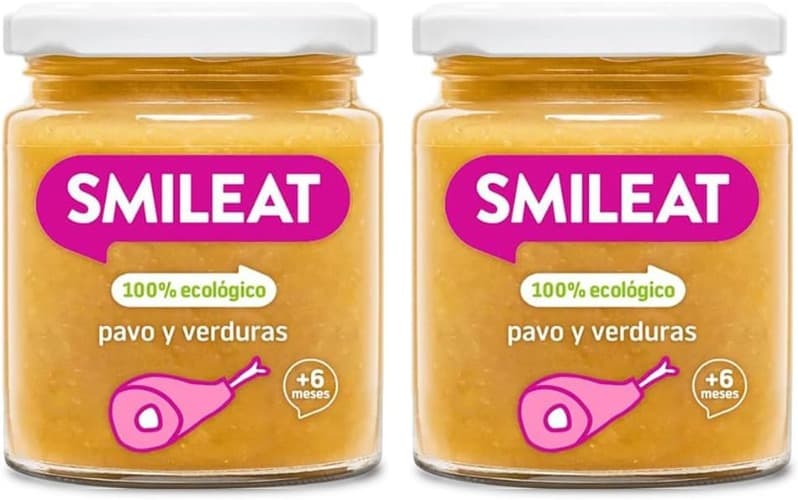Smileat | Frasco de peru com legumes para crianças a partir dos 6 meses sem açúcar nem sal adicionados, 230 g
