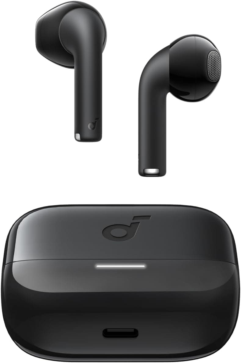 Soundcore K20i Auriculares sem fios Bluetooth Semi In-Ear da Anker, 36 horas de reprodução, carregamento rápido, 2 microfones ENC, equalizador personalizado, IPX5, Bluetooth 5.3, controlo por App