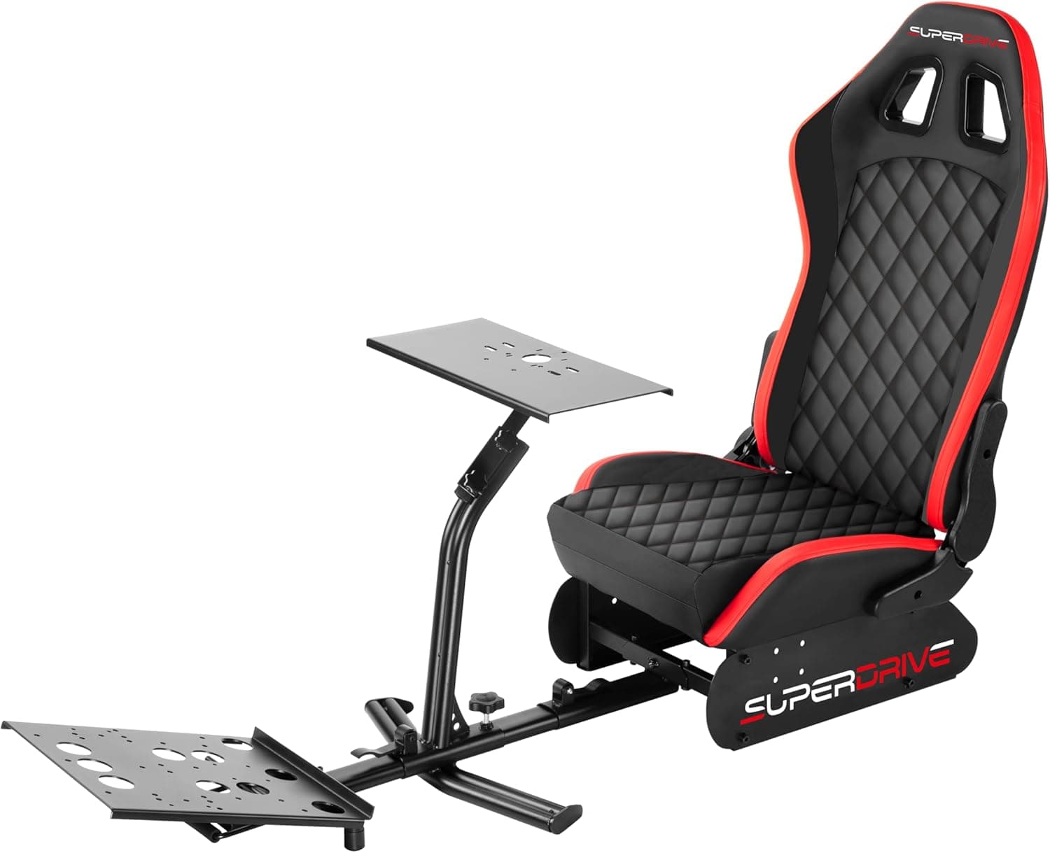 Assento gaming de simulação Superdrive com volante e suporte para pedais - Cockpit de simulação Superdrive para PS5, Xbox Series X/S, PS4, Xbox One e volantes de PC