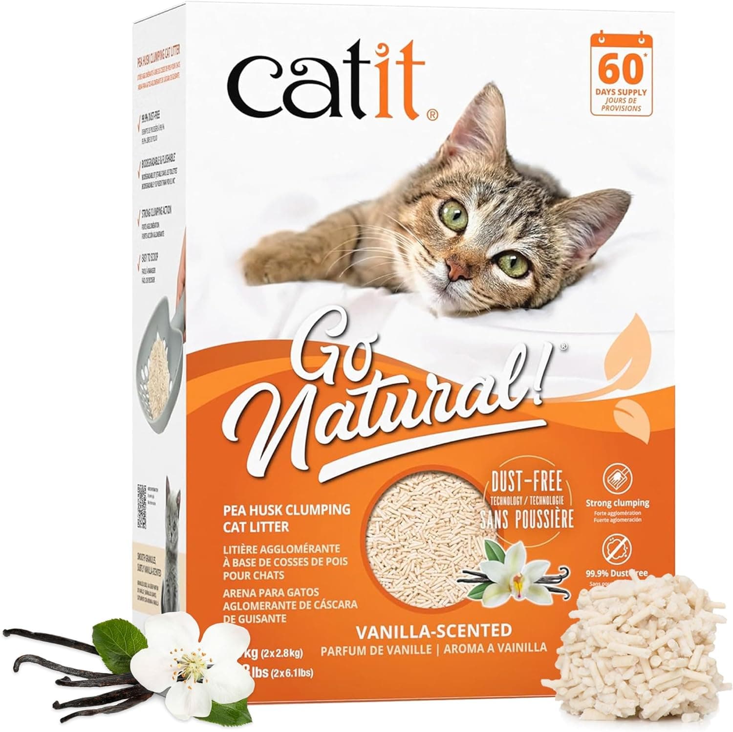 Catit Go natural! Areia para gatos, aroma baunilha 5,6 kg