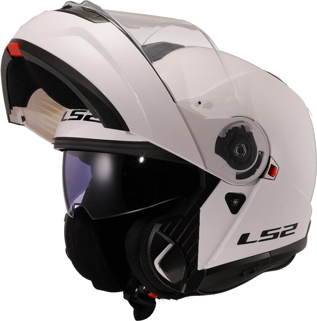 LS2 Strobe II | Capacete modular de moto em branco brilhante tamanho XL
