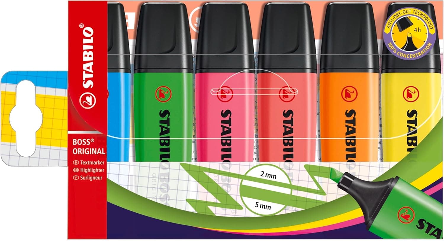 STABILO BOSS Original, Marcadores fluorescentes, 6 unidades