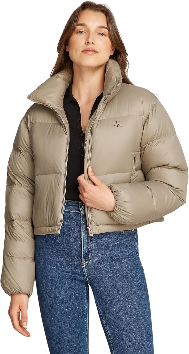 Calvin Klein Casaco acolchoado para mulher Down Cropped Puffer curto