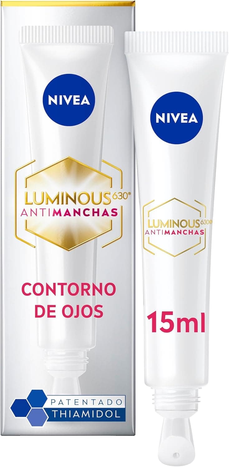 NIVEA Contorno de olhos antimanchas, Luminous630 (1 x 15 ml), creme anti-idade com ácido hialurónico e Thiamidol, creme antirrugas para combater o inchaço e as olheiras