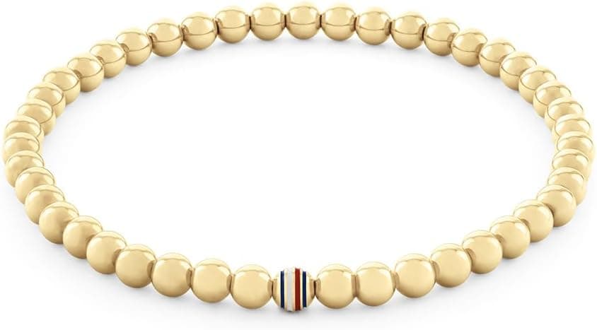 Pulseira de contas Tommy Hilfiger Jewelry para coleção feminina em aço inoxidável, ouro amarelo ou ouro rosa
