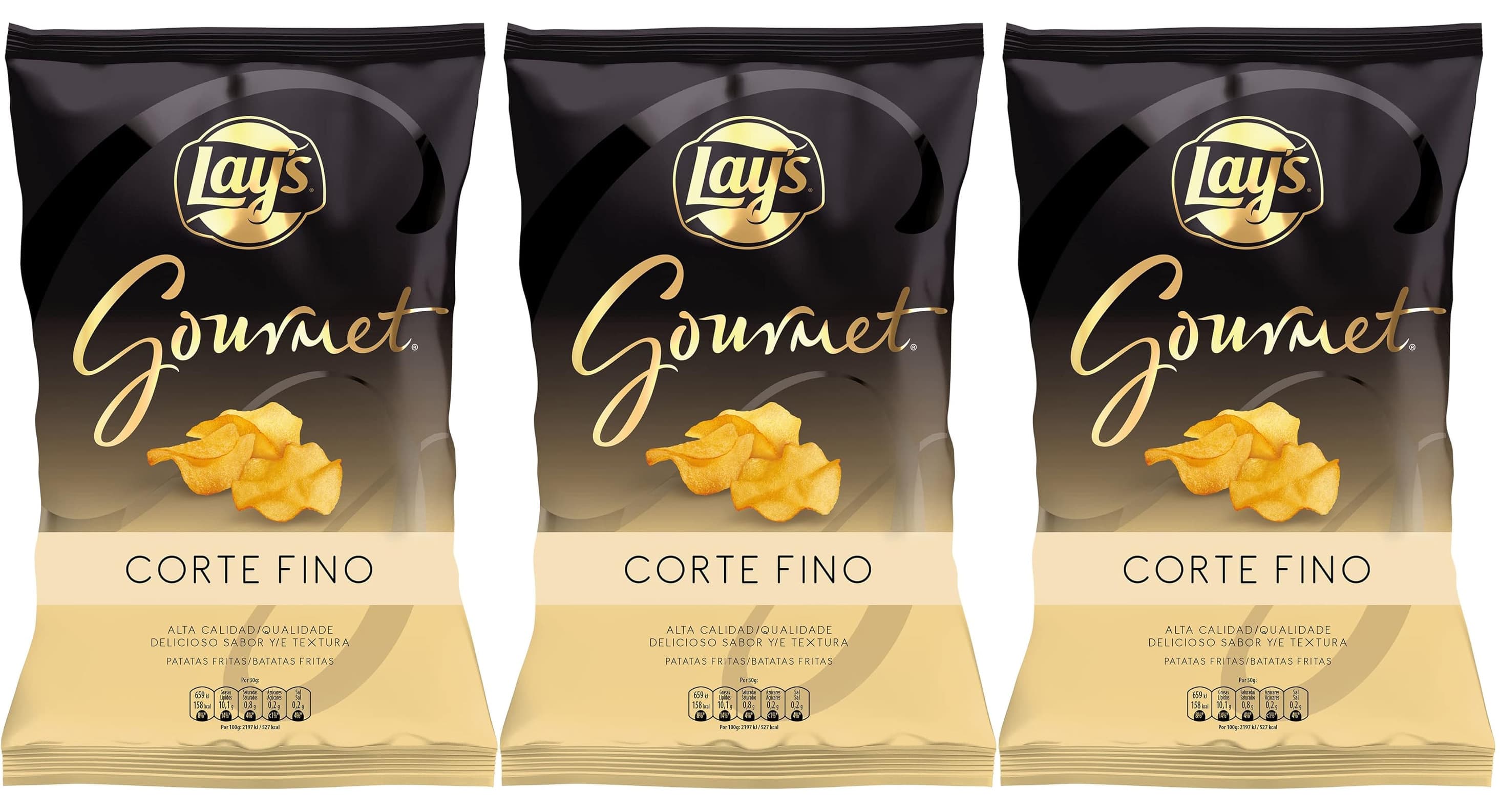 Lay's Gourmet, Batata Frita Gourmet Lisa Corte Fino 150g x3 