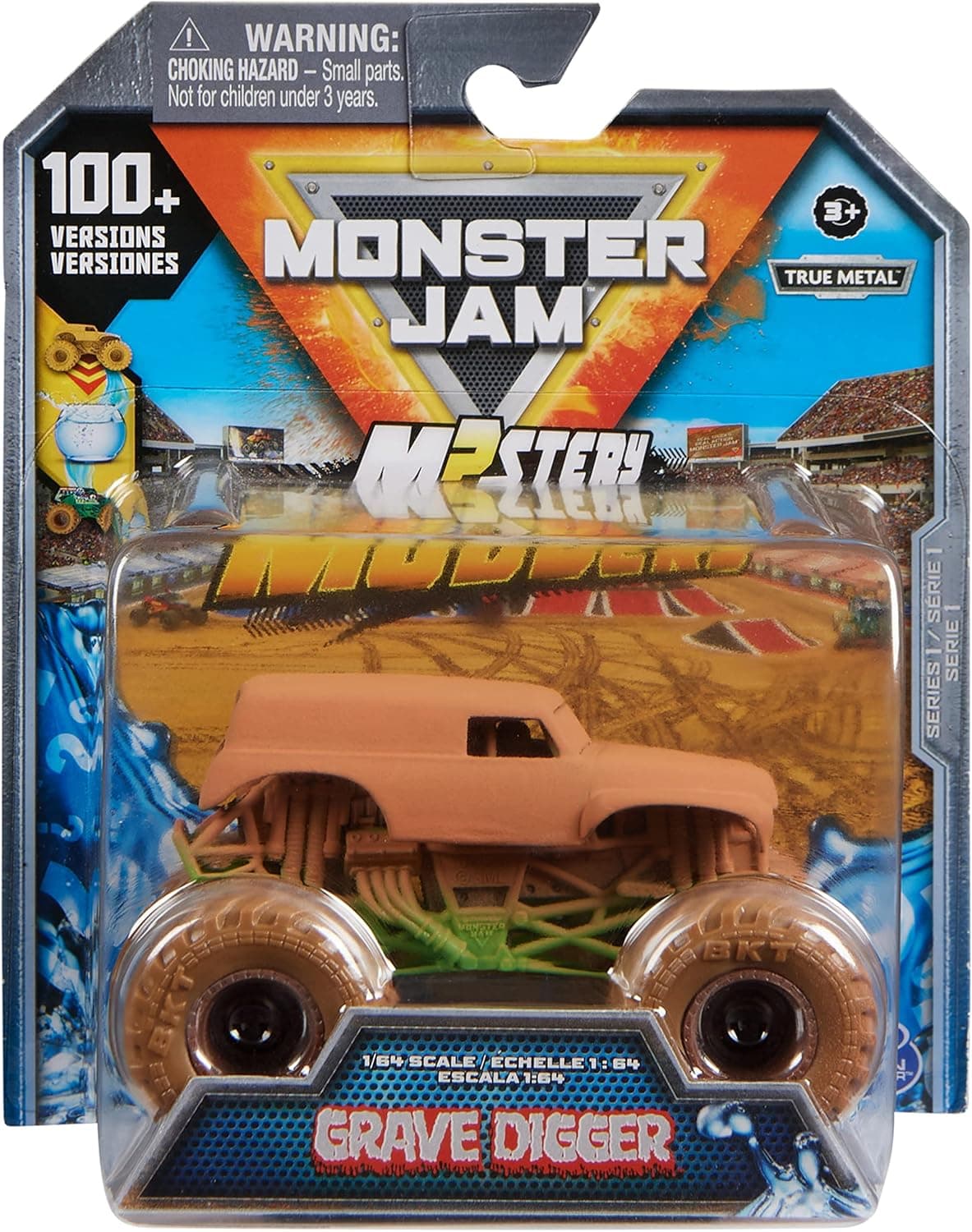 Monster Jam - Carros Monster Truck escala 1:64 mistério baixo a lama - 6065345 - carros para crianças - camiões de brinquedo para crianças - jogos infantis - brinquedos crianças 3 anos +
