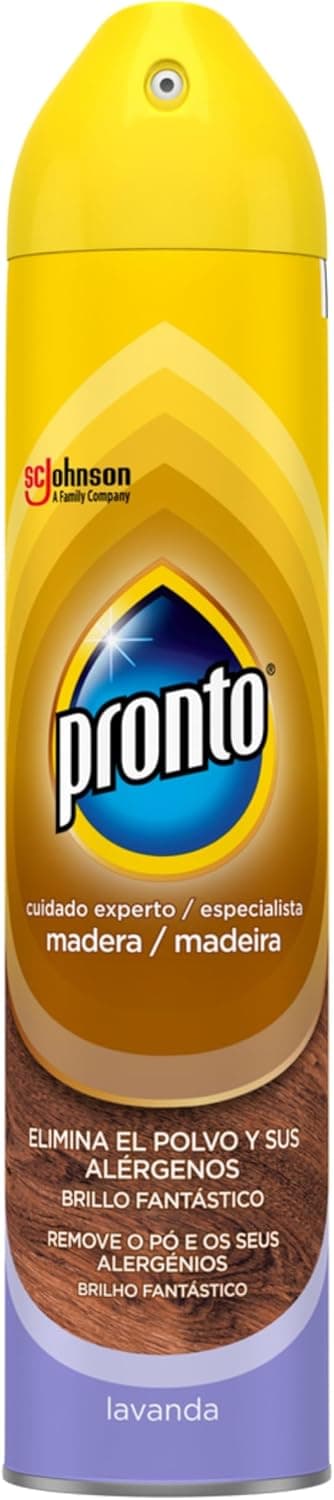 Pronto Classic | Limpa madeiras com aroma a lavanda, elimina pó e marcas, 250 ml