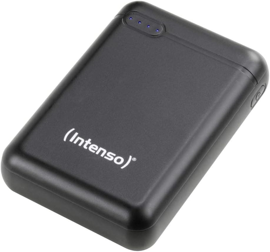 Carregador portátil intenso Powerbank XS 10000, bateria externa (10000 mAh, para smartphones, tablets e muito mais), preto