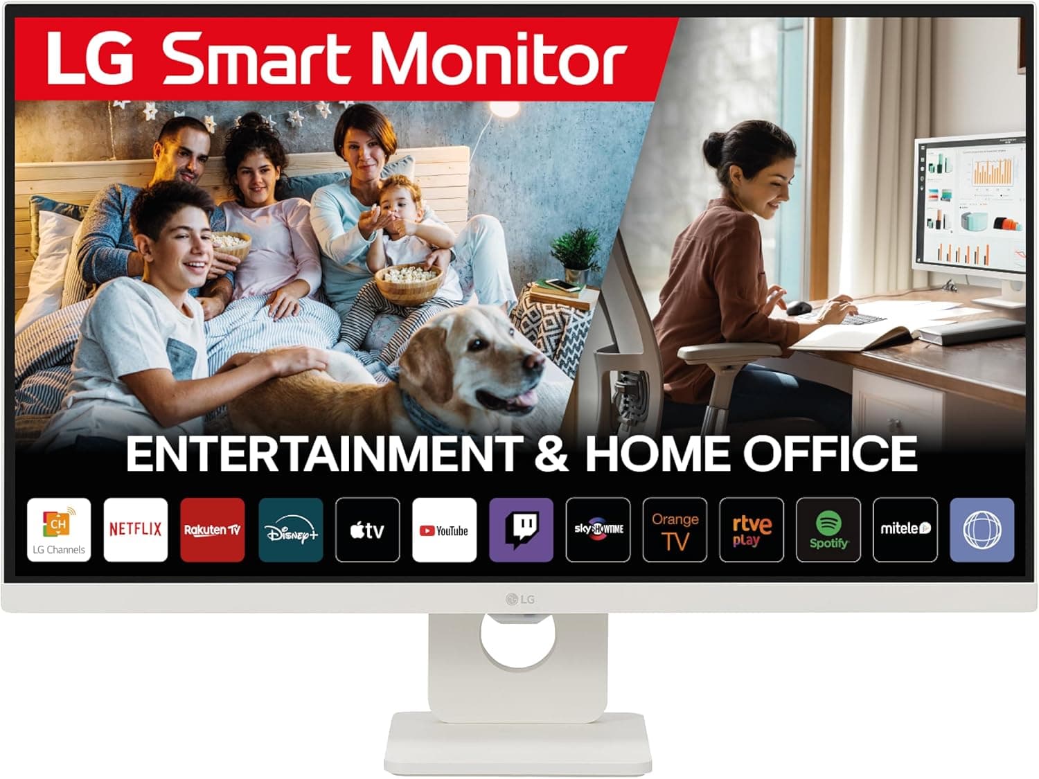 LG 27U731SA-W | Monitor 27 polegadas IPS 4K UHD com WebOS 24 e ajuste de inclinação