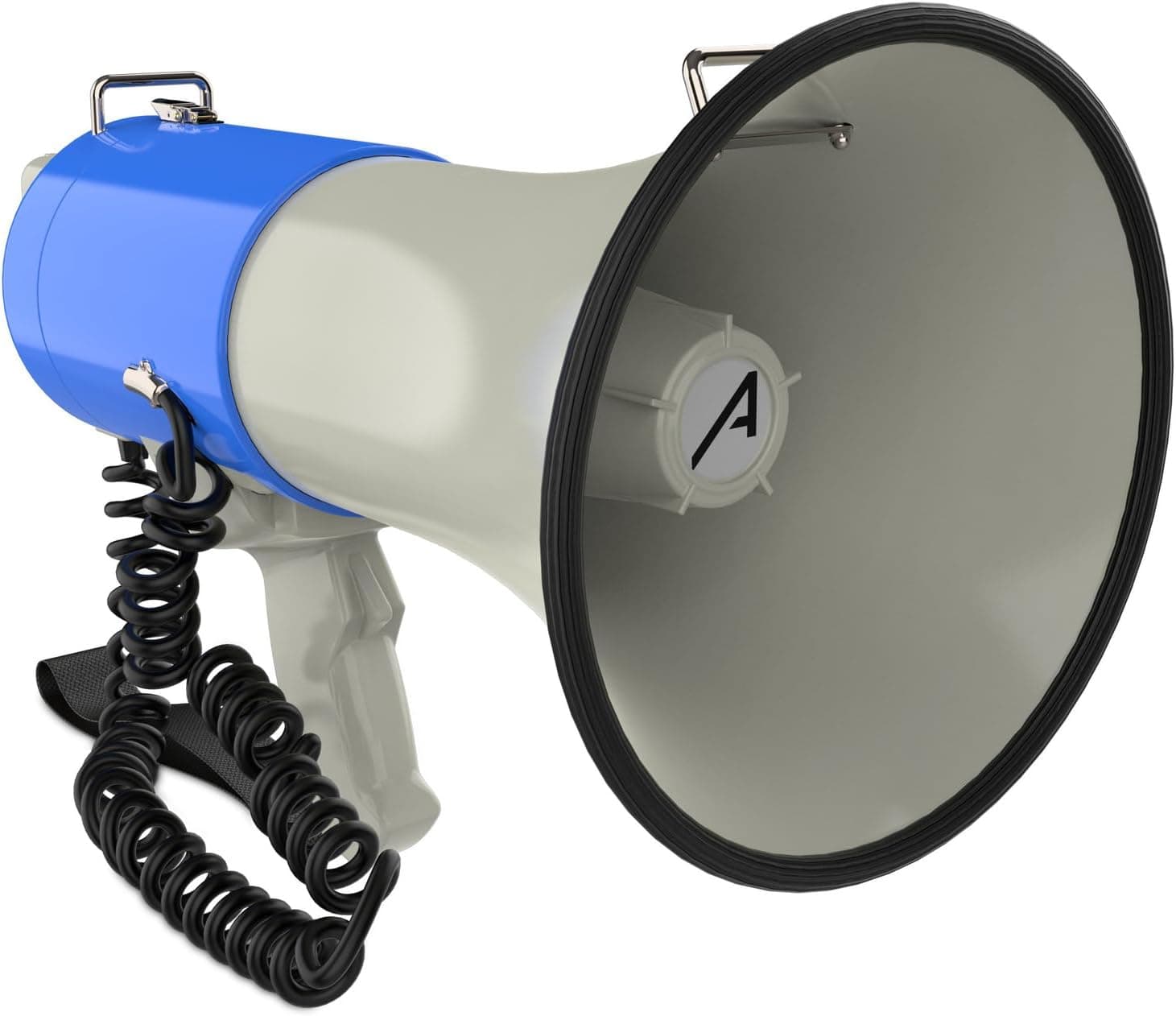 Audibax Denton 25 - Megafone de mão ergonómico - Reprodução de MP3 - gravação de voz - bateria recarregável - Fução de sereia