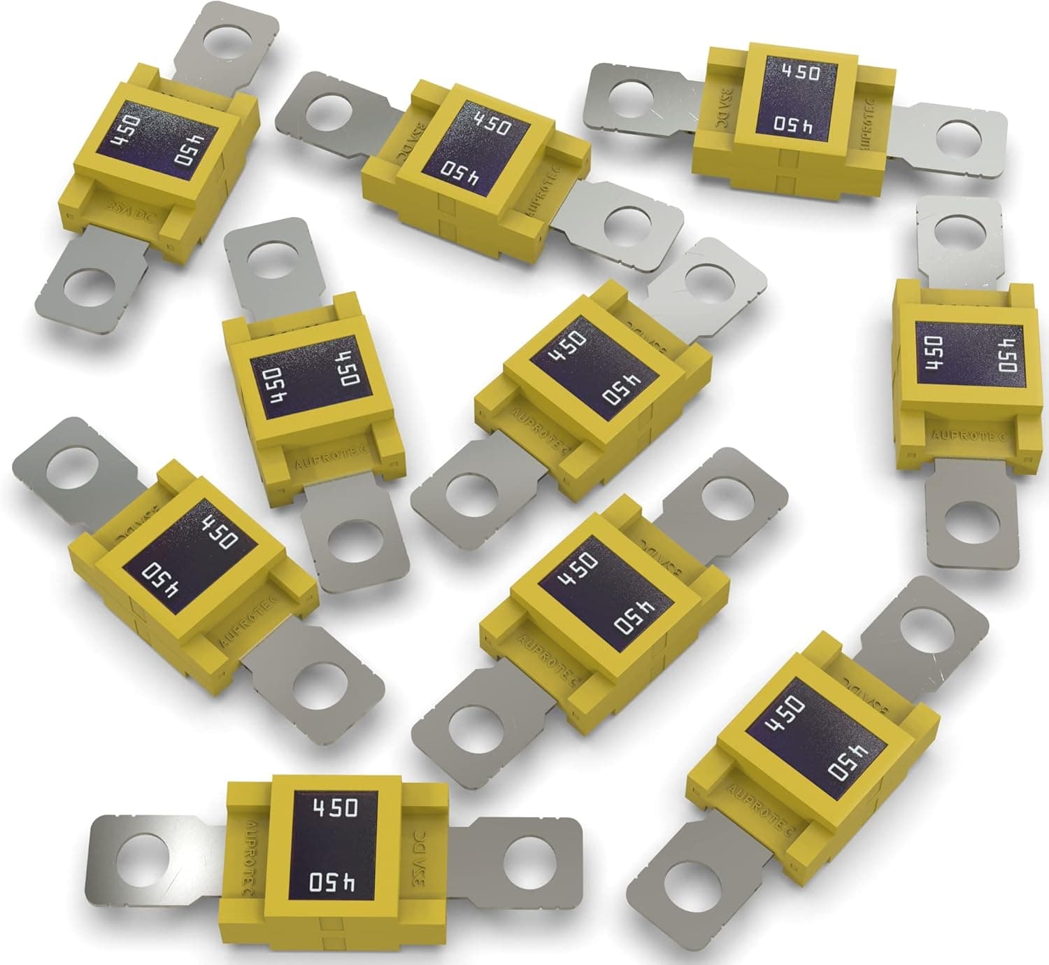 AUPROTEC Fusível MEGA FuSJFS de alta corrente aparafusáveis 80A - 500A seleção: 450A Ampere amarelo, 10 peças