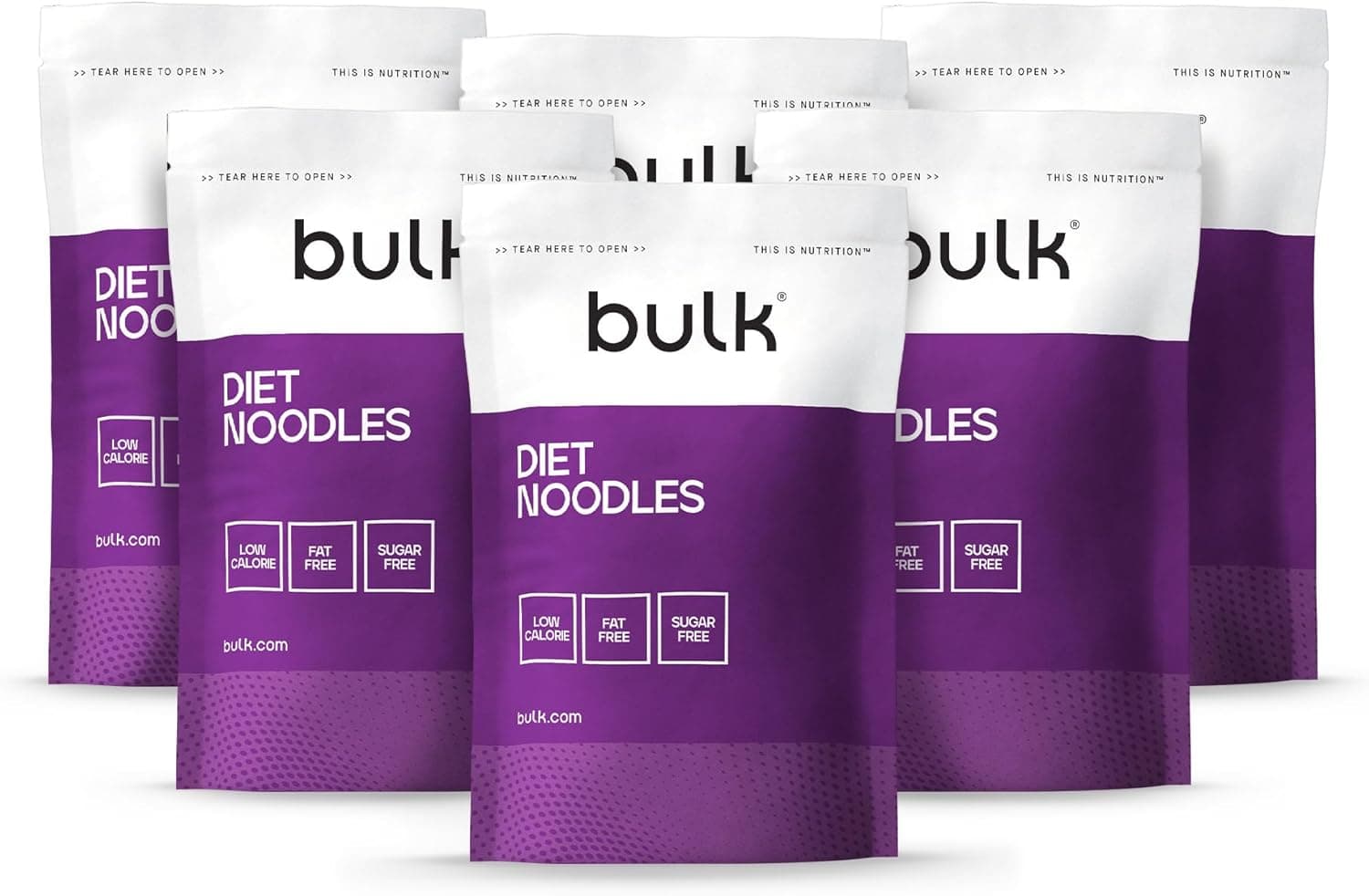Bulk Fideos Konjac | Massa dietética de glucomanano embalagem de 6 x 200 g