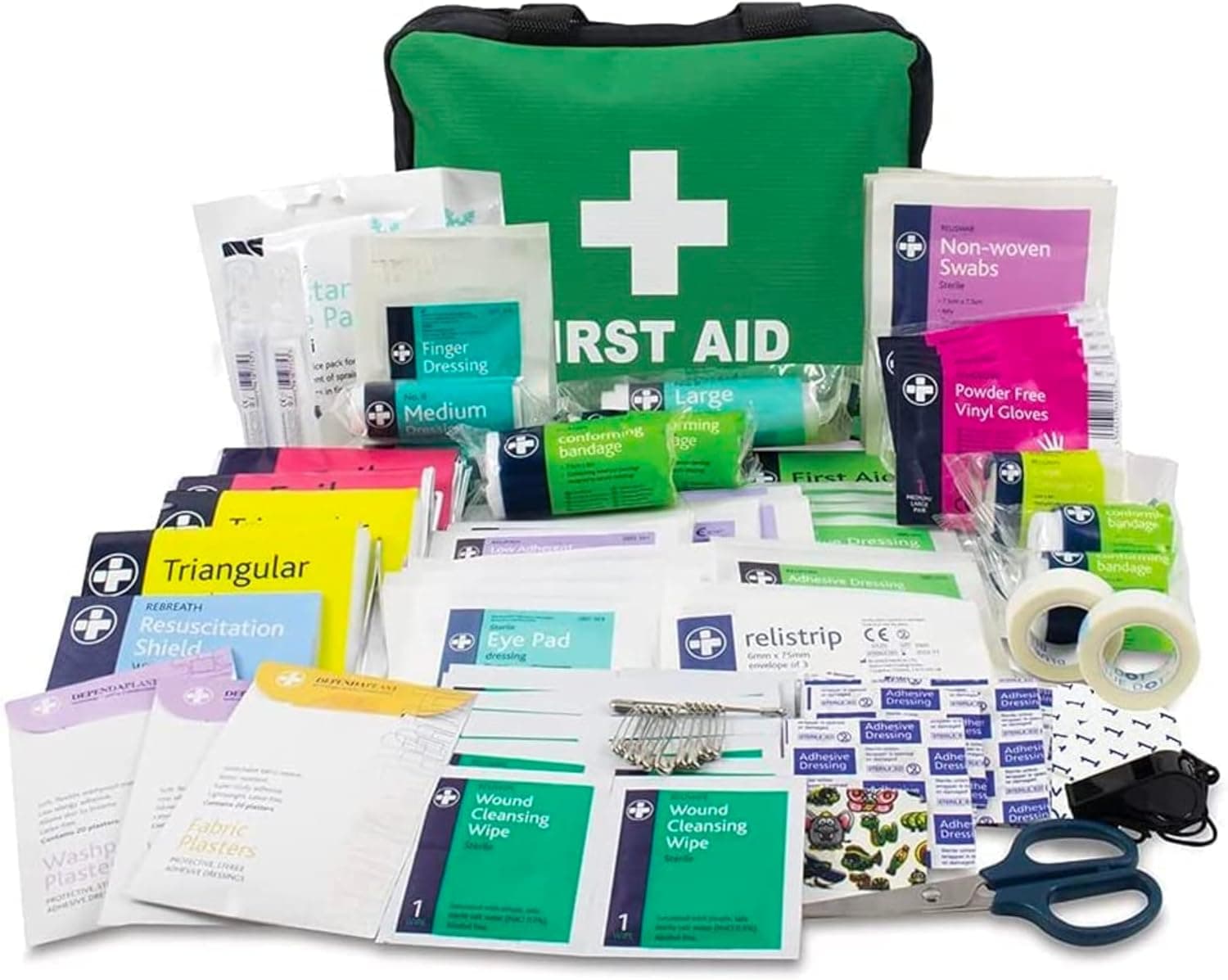 LEWIS-PLAST Kit de primeiros socorros, saco que cumpre com os padrões europeus