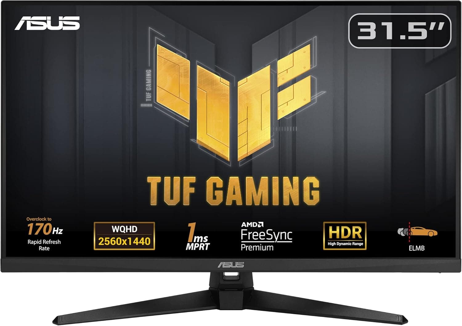 ASUS TUF Gaming VG32AQA1A | Monitor gaming 31.5'' WQHD com 170 Hz, 1 ms e FreeSync Premium