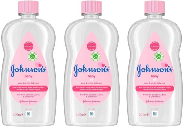 Johnson's Baby Óleo corporal hidratante para bebés e recém-nascidos, 500 ml x 3
