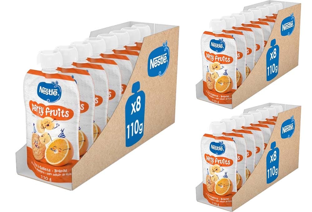 NESTLÉ Pure Party Fruits 110 g, conjunto de 8 x 3 = 24 