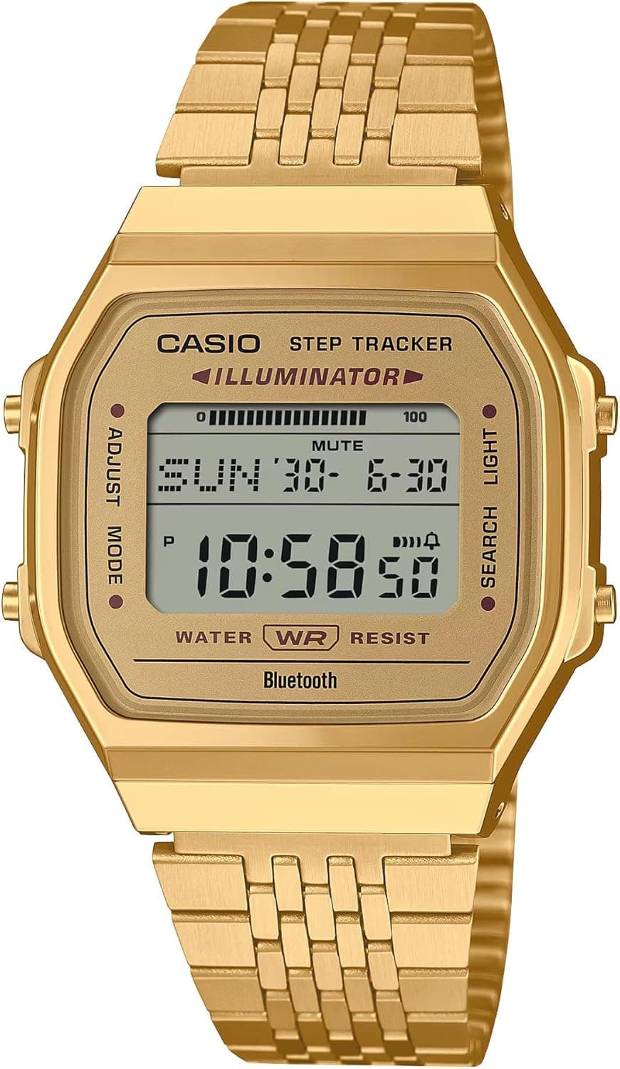 Casio Relógio digital unissexo adulto de quartzo ABL-100WEG-9AEF, Dourado, Vintage clássico