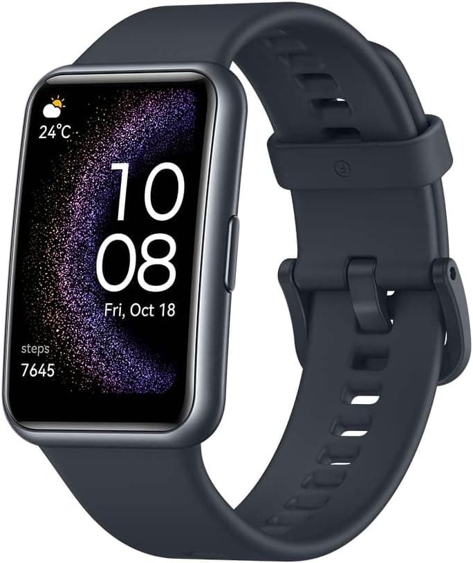 HUAWEI Watch FIT Special Edition, ecrã AMOLED HD de 1,64 polegadas, seguimento científico do sonho, GPS integrado, bateria de longa duração, compatível com Android e iOS, preto AP52