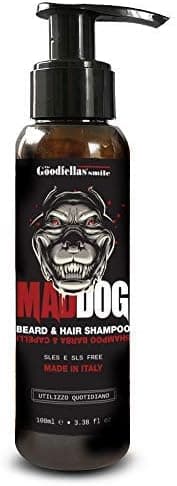 The Goodfellas' Smile Beard & Hair champô 100 ml Mad Dog. 100% fabricado na Itália.