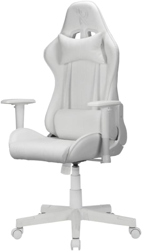 Ranqer Felix | Cadeira gaming ergonómica com apoios de braços e encosto ajustáveis em branco