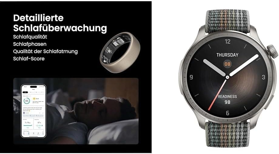 Amazfit Helio Ring 8 Conjunto com smartwatch Amazfit Balance 