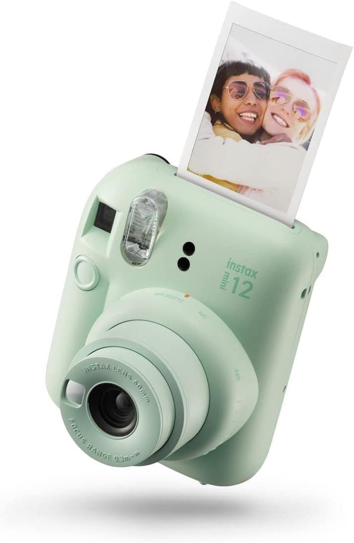 Instax Mini 12 | Câmara instantânea com autoexposição e lente para selfi em verde menta