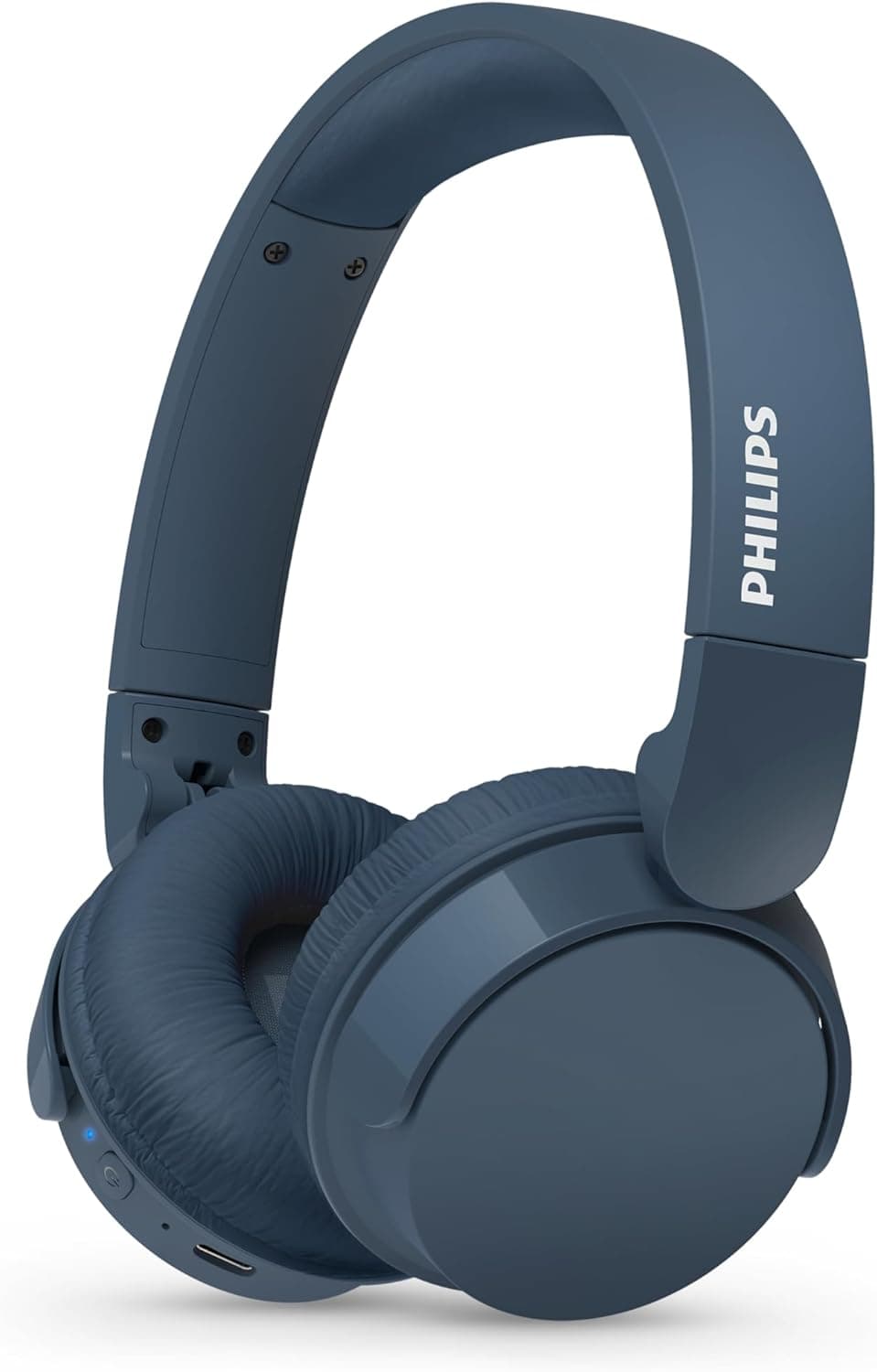 Philips TAH4209BL Auriculares Bluetooth leves com isolamento passivo de ruído, 55 horas de reprodução, som natural, chamadas nítidas, graves dinâmicos, 2 horas de carregamento USB-C, azul 2024