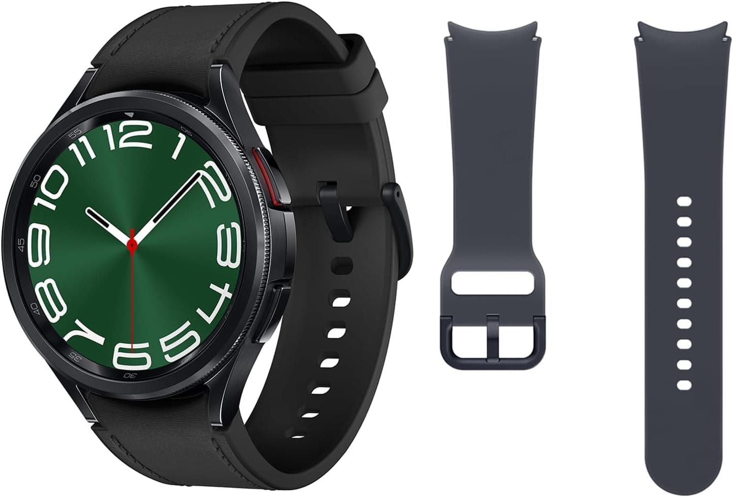 Samsung Galaxy Watch6 Classic 4G LTE, 47 mm correia de substituição - Smartwatch, controlo de saúde, rastreamento desportivo, bateria de carregamento rápido, preto 