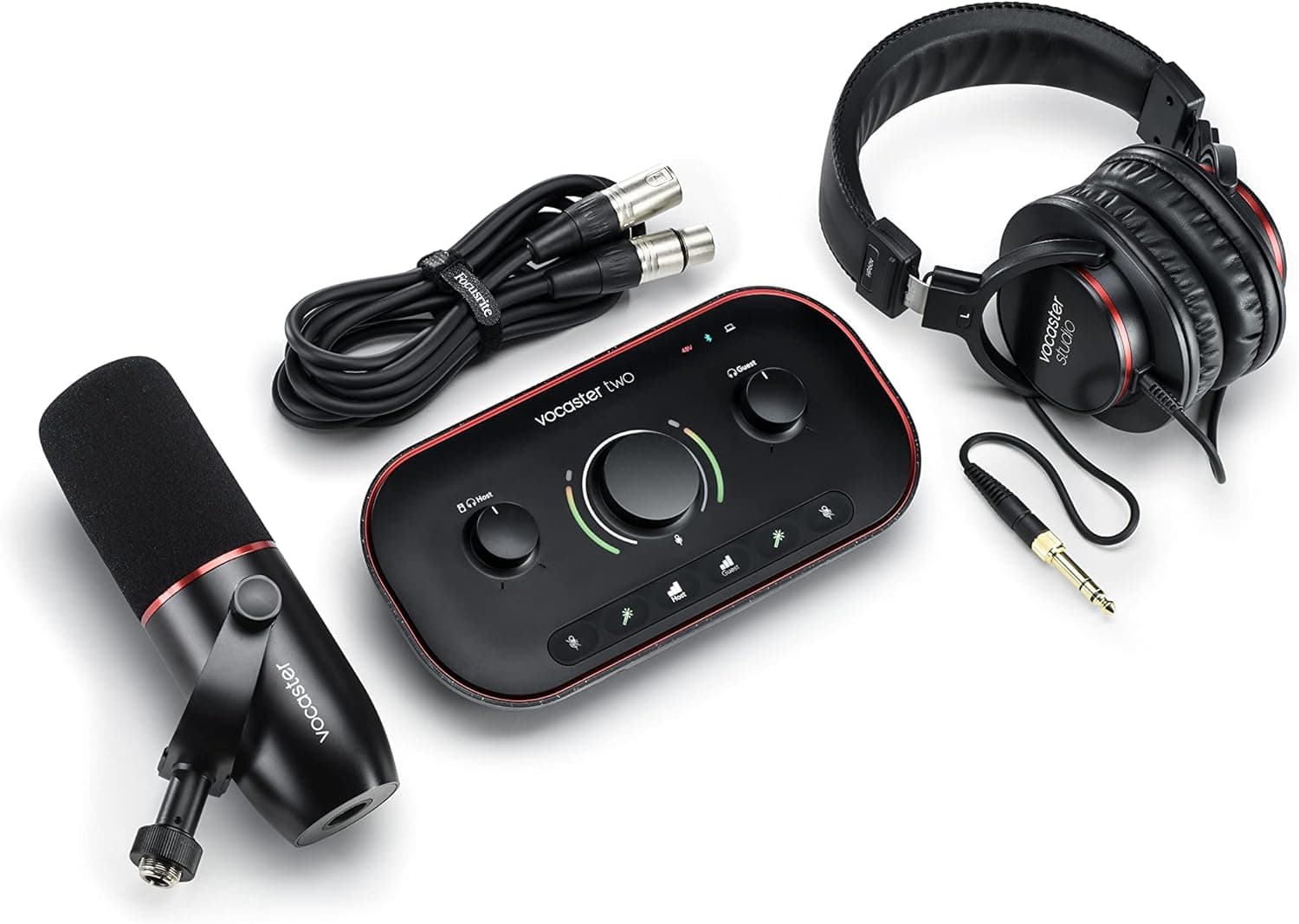 Focusrite Interface de áudio, preto, Vocaster Two Studio