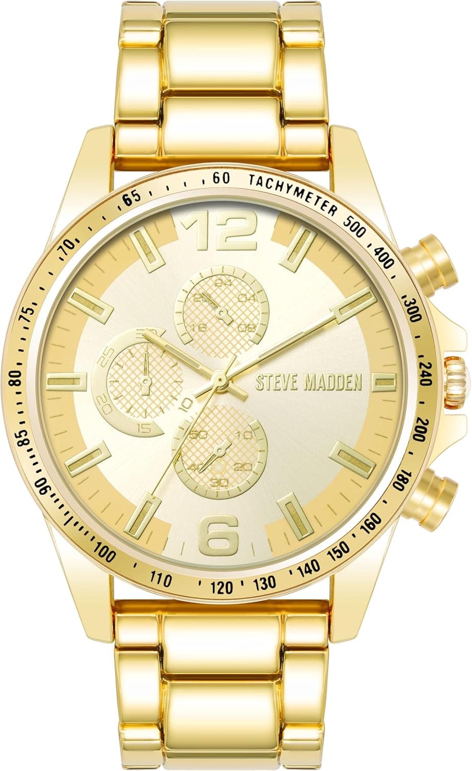 Steve Madden | Relógio de pulso para homem com bracelete dourada