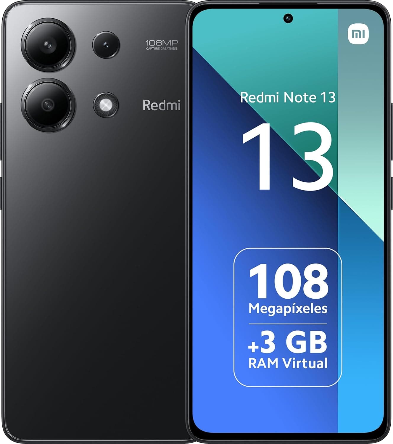Xiaomi Redmi Note 13 4G- Smartphone 6+128GB, Dimensity 6080, 6,67" G-OLED FHD+ AMOLED Display, 120 Hz, câmara de 108 MP, 5000 mAh, 33 W a carregar, preto 