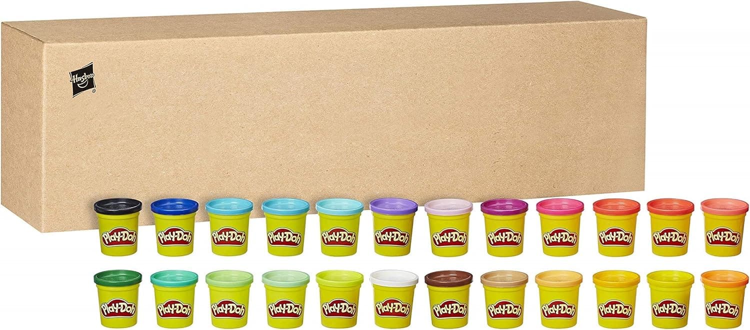 Play-Doh Pack 24 Boínhas, Plastilina de cores variadas para atividades manuais, exclusivo Amazon, para crianças a partir dos 2 anos