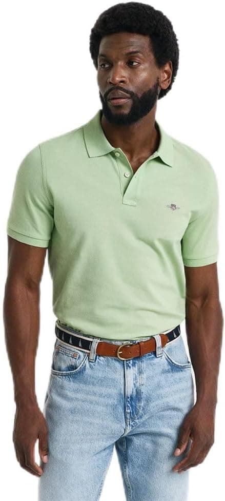 GANT Reg Shield SS Pique Polo camisa para homem
