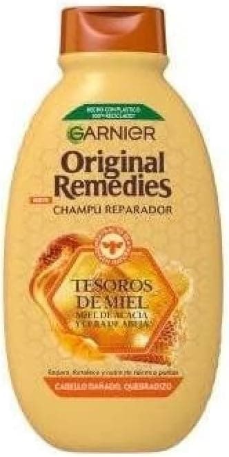 Garnier Original Remedies Champô reconstituinte tesouros de mel, para cabelo seco, danificado e quebradiço, 300 ml