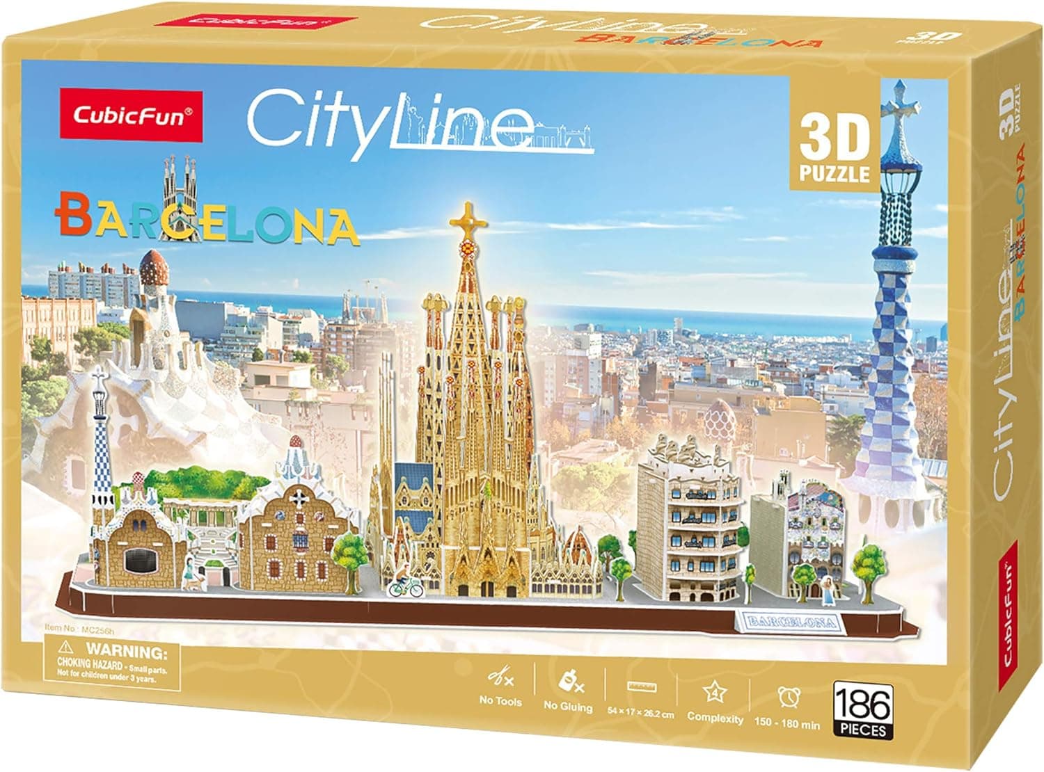 Puzzle 3D - Barcelona Cityline: Puzzle 3D adultos e puzzle 3D crianças + 8 anos | casacos para montar crianças | casacos para construir adultos | puzzle 3D