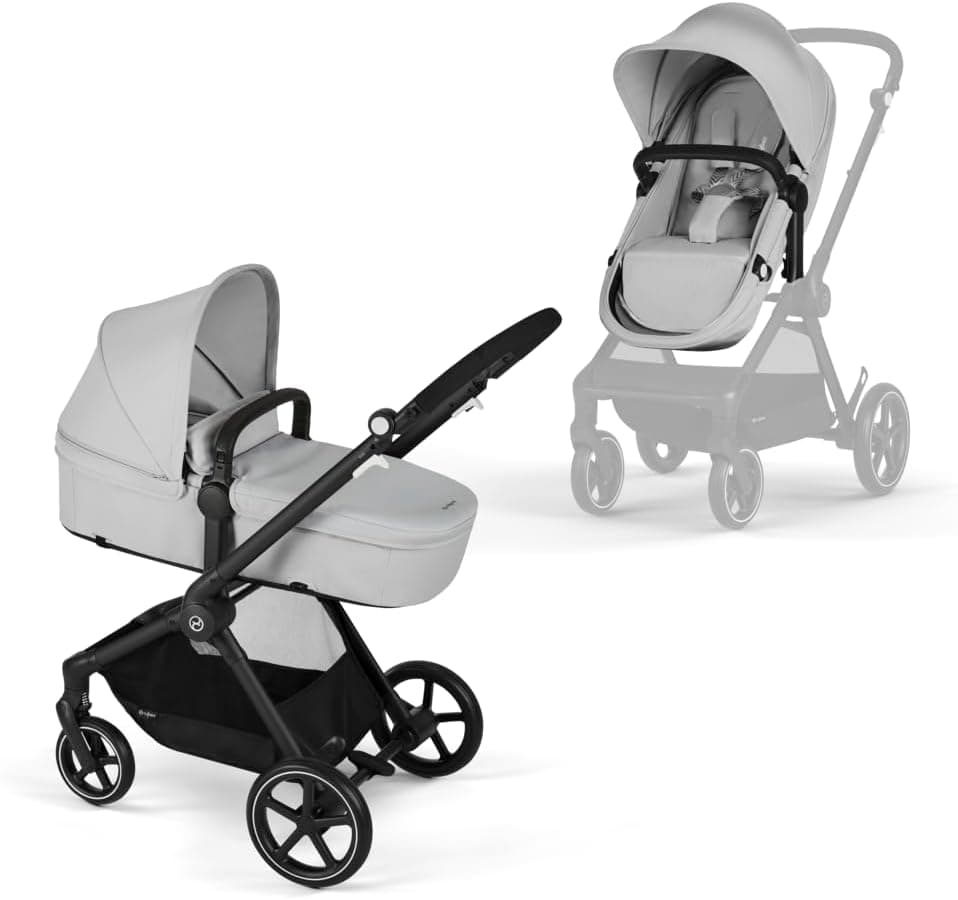 CYBEX Gold Carrinho de passeio EOS 2 em 1, sistema de viagem, desde o nascimento até 22 kg (aprox. 4 anos), cinzento