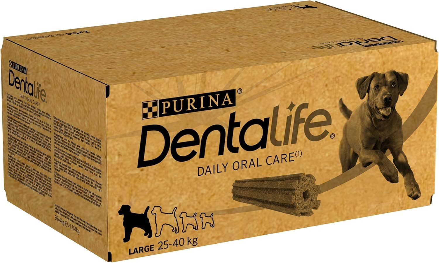 Purina Dentalife Daily Oral Care | Snack dental para cães grandes em 2 embalagens de 36 sticks
