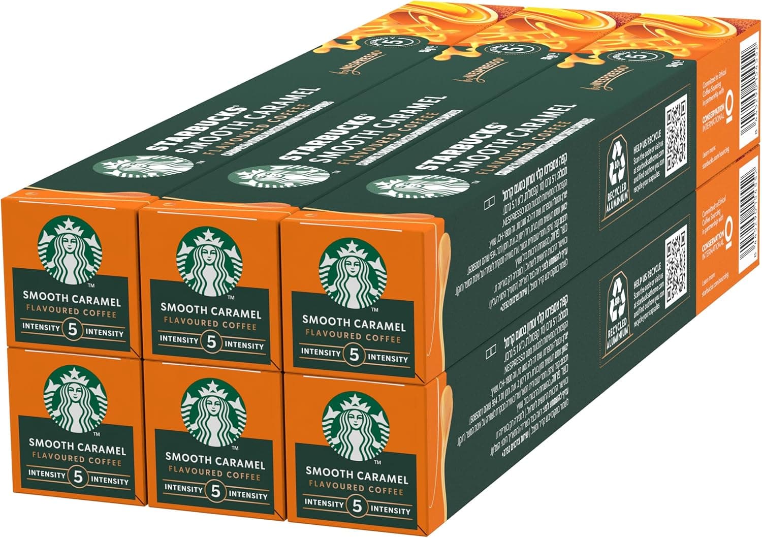 STARBUCKS Caramel de Nespresso, cápsulas de café de torção macia 6 x 10 (60 cápsulas)