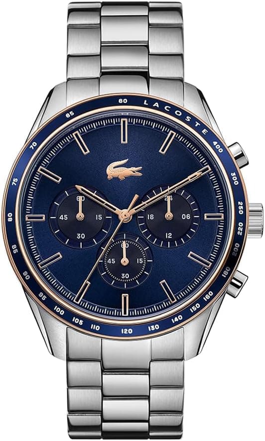 Lacoste Boston Collection | Relógio cronógrafo para homem com bracelete em pele ou aço inoxidável