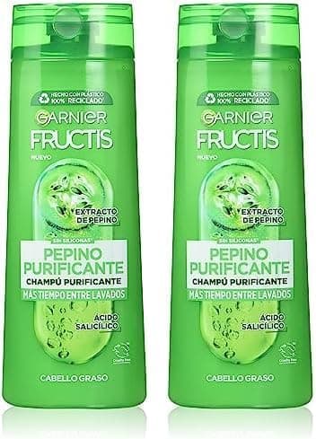 Garnier Fructis Champô Pure Fresh Pepino purificante, 380 ml x 2