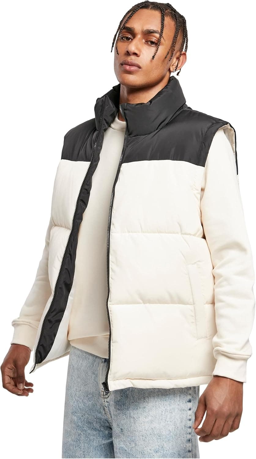 Urban Classics Block-colete com amortecedor casaco para homem