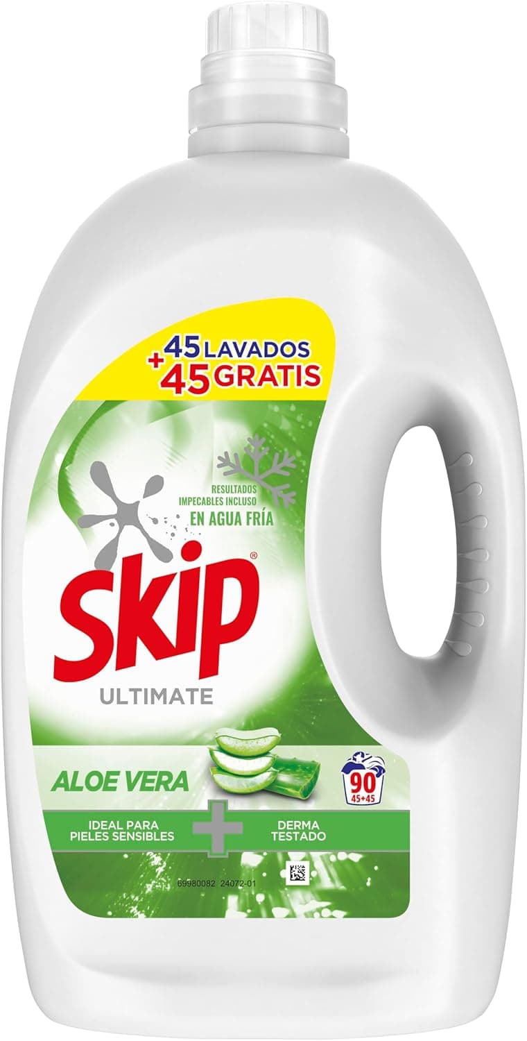 Skip Ultimate Aloe Vera detergente líquido, 45 + 45 lavagens (90 total)